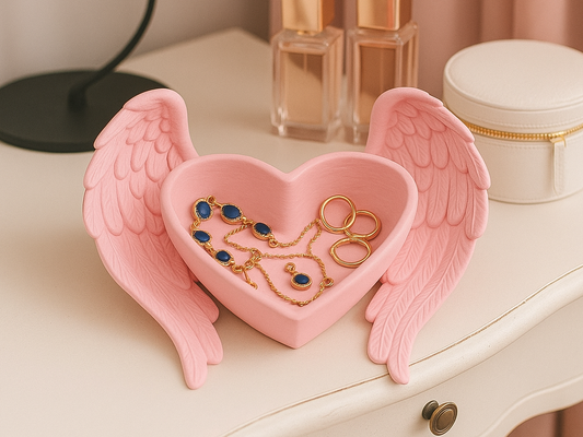 Bandeja corazón con ala de ángel