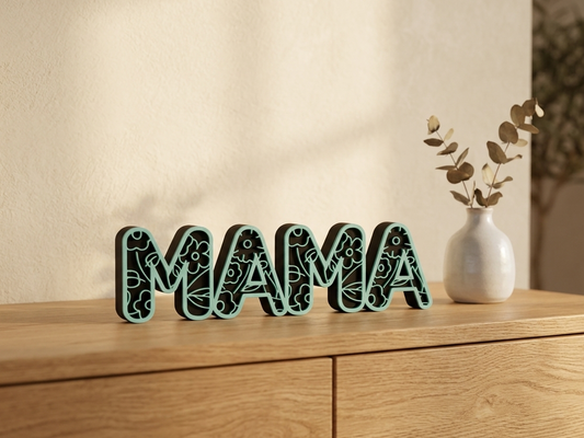 Letrero floral Mamá