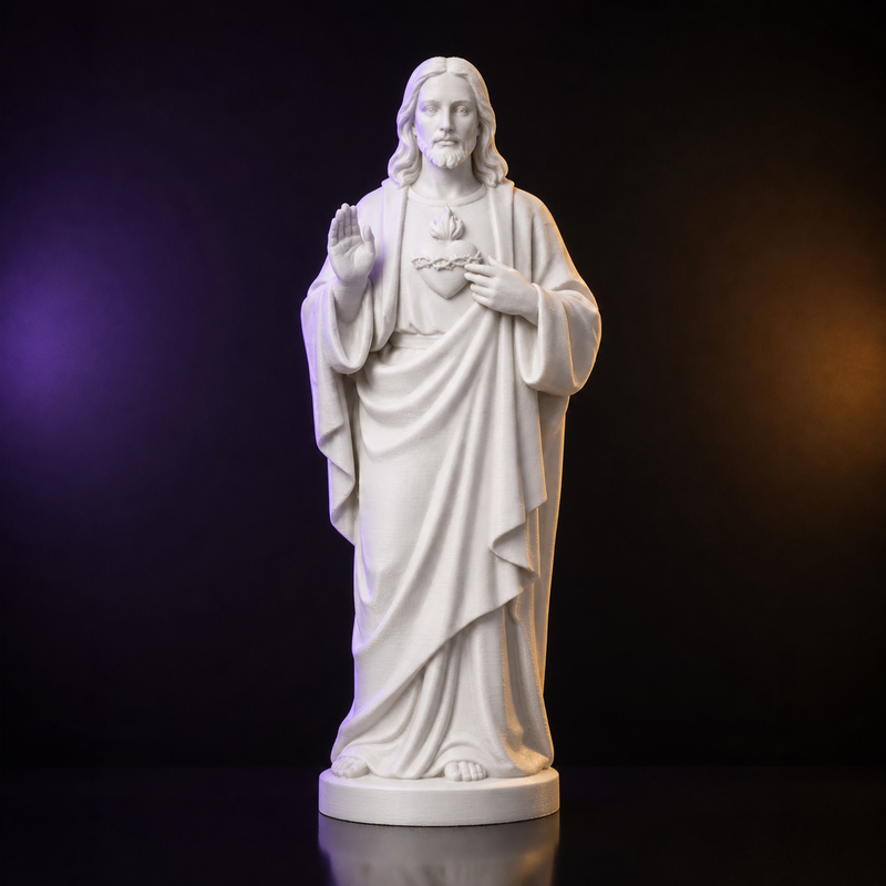 Estatua del Sagrado Corazón de Jesús impresa en 3D