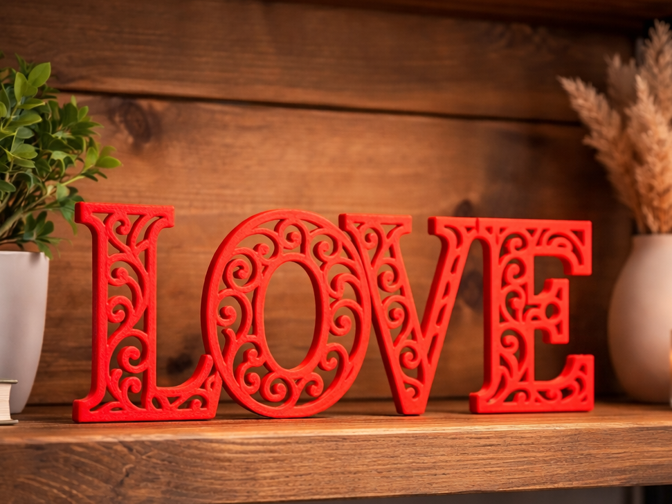 Decoración LOVE de mesa