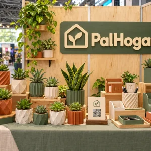 Propuesta conceptual PalHogar con exhibidores modulares para hogar y jardín